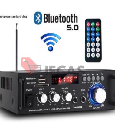 HiFi Amplifier 600W Bluetooth Stereo – 220V/12V Power Support