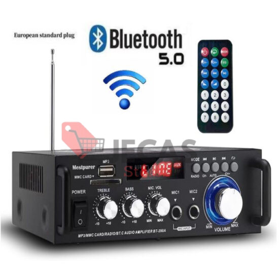 HiFi Amplifier 600W Bluetooth Stereo – 220V/12V Power Support