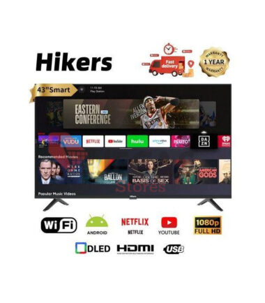 Hikers 43'' Inch Frameless Android Smart FHD LED TV - Black