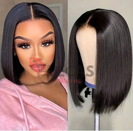 ELEGANT SHORT BOB WIG .HEAT RESISTANT SYNTHETIC FIBRE 12''