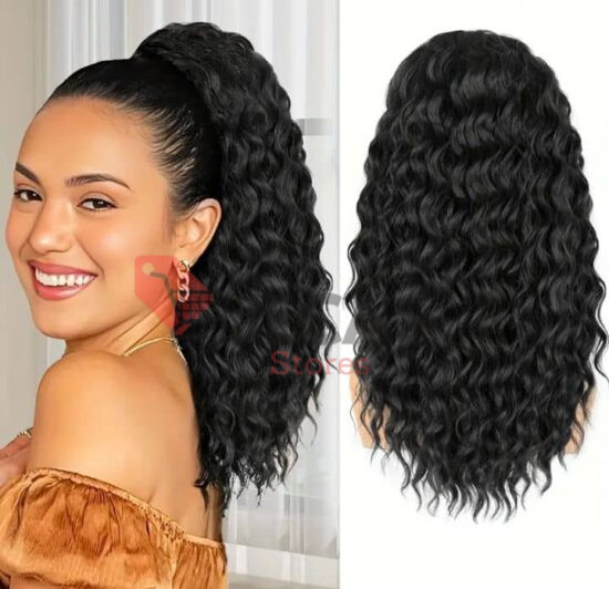 PONYTAIL WITH CURLY HAIR EXTENSION 18''