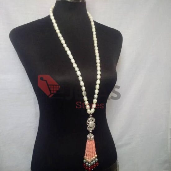WHITE BEADS NECKLESS