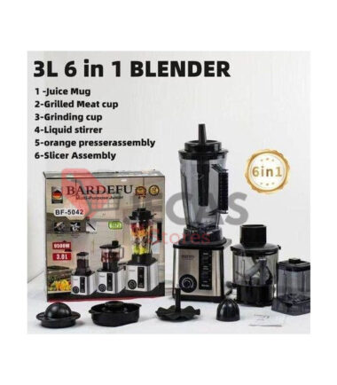 3L BARDEFU 6-in-1 Multi-purpose Blender & Juicer Set – 9500W