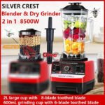 SILVERCREST 2L Industrial 8500W Food Crusher Blender with 2 Jars – All Brands