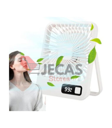 Q3 Portable Rechargeable Desktop Fan with 5 Speeds and LED Display