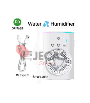 Rechargeable Fan With Water Humidifier And Night Light (7688)-