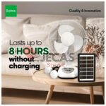12 Inches Rechargeable Fan +Solar Panel +13 Months Warranty