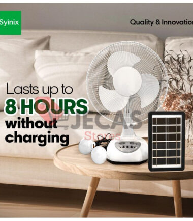 12 Inches Rechargeable Fan +Solar Panel +13 Months Warranty