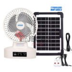 EcoRev 7inches 3in1 Solar Rechargeable Table Fan+Solar Panel+Bulbs