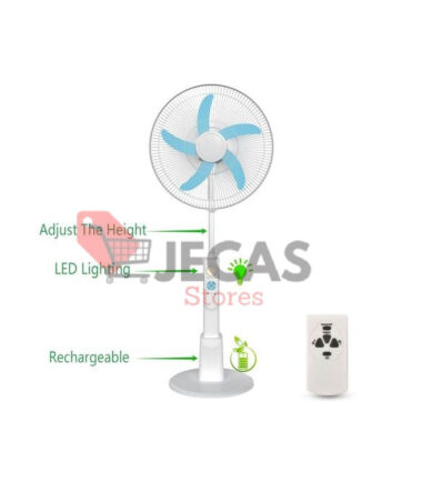 Rechargeable Standing Fan 16lnch+LED Lights +Remote