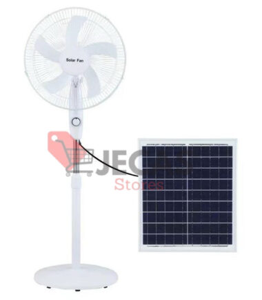 Rechargeable Standing Fan(C168) + Solar panel-White