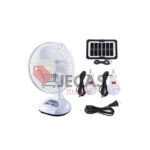 12 Inches Rechargeable fan + 12 Months Warranty + Solar Panel & 2 bulbs