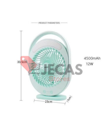 Multi-functional Led Light Rechargeable Table Fan-(0336)