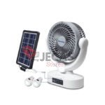 7inches 3in1 Rechargeable Table Fan+Solar Panel+Bulbs