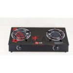 Infrared Glass Tabletop Gas Stove Two Burner