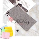 Drawstring Eyeglasses Pouch With Microfiber Cleaning Cloth