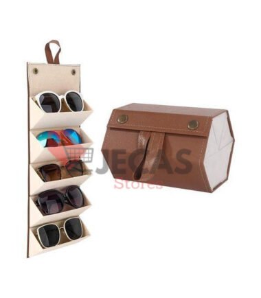 5 Slot Foldable Eyeglasses Storage Box Bag Sunglass Organizer Bag