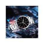Men Casual Quartz Watch With Stainless Steel Strap