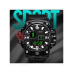 Large Electronic Waterproof Sports Watch Alarm Clock - Black