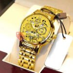 Men's Luxury Hollow Watch Noctilucence Waterproof-Gold