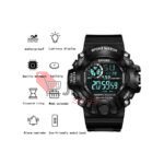 Electronic Sports Digital Watch Function Light Alarm Clock - Black