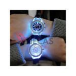 Glow-in-the-dark Rhinestone Led Student Couple Quartz Watch