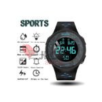 New Waterproo LED Digital Luminescent Neutral Sports Watch - Black