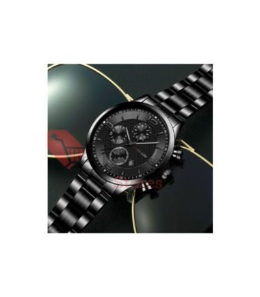 Men Calendar Business Luminous Watch Steel Band Quartz Watch