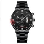 Men Stainless Steel Watch Casual Business Calendar Watch Quartz Watch