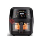 8L Glass Window Electric Digital Airfryer-black