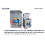 Polystar 100 Litres Chest Freezer With Safety Lock - Silver