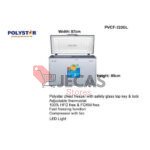 Polystar 322GL Chest Freezer with Safety Glass Top And Key Lock - Silver