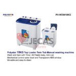 Polystar 10KG Top Loader Twin tube Manual washing Machine