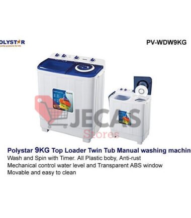 Polystar 9KG Top Loader Twin tube Manual washing Machine