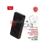 20000mAh Fast Charging, Bright Torch Power Bank + Free Fast Charger