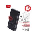 20000mAh Fast,Charging,Bright Torch PowerBank + Free Charger
