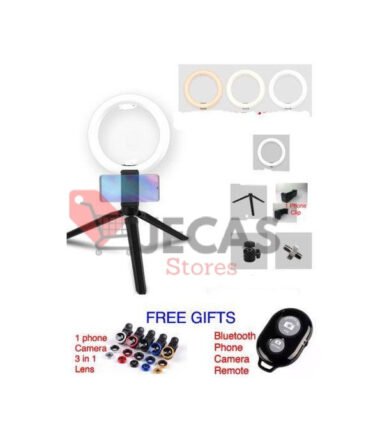 Selfie Ring Light With Tripod Stand & Cell Phone Holder For Live Stream/Makeup, Led Camera Ringlight For YouTube