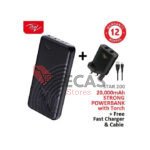 20000mAh Fast Charging Bright Torch Power Bank +Free Charger