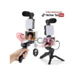 Tripod Phone Stand With Clip And Microphone Kit For Video Recording