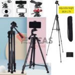 Heavy Tripod Stand Selfie Stick Phone Camera DSLR Live Streaming Stand Holder Adjustable 60cm-1.7m