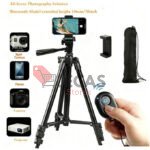 Phone Tripod, 58" Tripod for Phone Stand Video Recording Photos, Travel Floor Tripods Compatible with iPhone Canon Nikon DSLR,