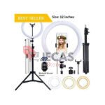 12" Inches Ring Light With Tripod Stand and Bluetooth Remote