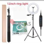 12" Inches Selfie Ring Light With Tripod Stand & Cell Phone Holder For Live Stream/Makeup, Led Camera Ringlight